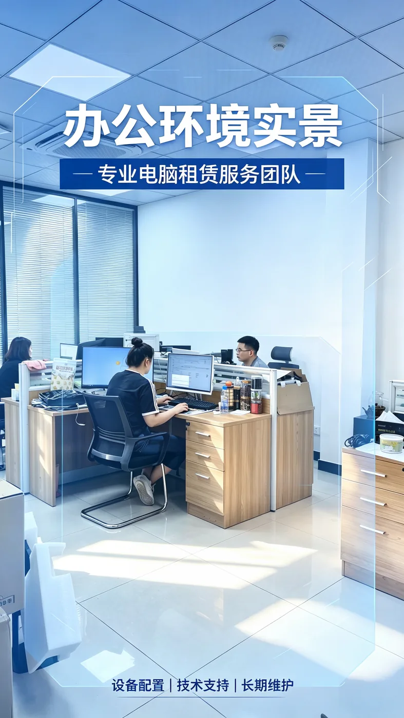 月月租电脑租赁服务团队办公环境